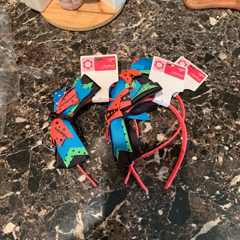 3 cheerleader headbands
